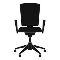 Chair with back icon, simple style. vector