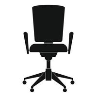 Chair with back icon, simple style. vector