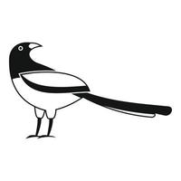 Famous magpie icon, simple style vector