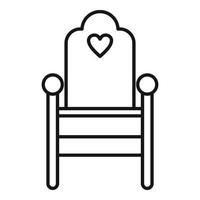 Wood feeding chair icon, outline style vector