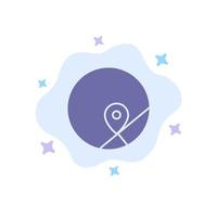 Basic Map Location Map Blue Icon on Abstract Cloud Background vector