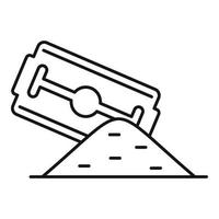 Blade addiction icon, outline style vector