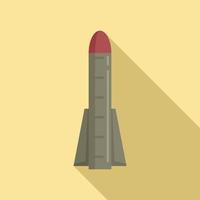 Missile flight icon, flat style vector