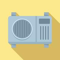 Fan air conditioner icon, flat style vector