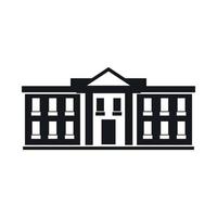 White house USA icon, simple style vector