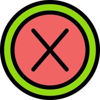 Close Cross Interface No User  Flat Color Icon Vector icon banner Template