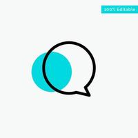 chat instagram interfaz turquesa resaltar círculo punto vector icono