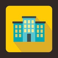 Building icon in flat style vector