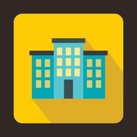 Building icon in flat style vector