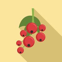 Redcurrant icon, flat style vector