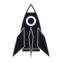 Rocket icon, simple style vector