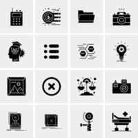 16 Universal Business Icons Vector Creative Icon Illustration to use in web and Mobile Related project