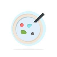 Petri Dish Analysis Medical Abstract Circle Background Flat color Icon vector