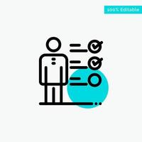 Professional Skills Skills Jobs kills Professional Ability turquoise highlight circle point Vector icon