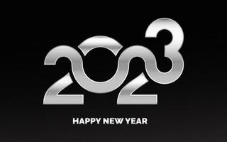 Happy New Year 2023 text design. for Brochure design template. card. banner vector