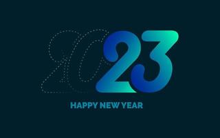 Happy New Year 2023 text design. Cover of business diary for 2023 with wishes. Brochure design template. card. banner vector