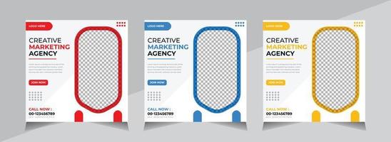 Abstract Creative Social Media banner Design, Business Social Media Post Template, Web Banner, Unique Editable, Free Vector