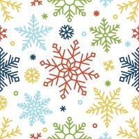 Snowflakes Seamless Pattern Background vector