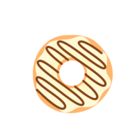 Donut Circle Donuts com furos coloridos cobertos com um delicioso chocolate. png