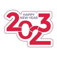 2023 Typography Happy New Year Vector Illustration