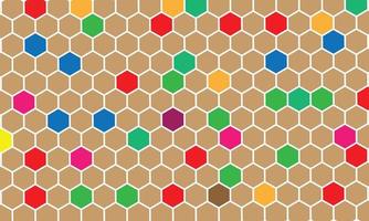 seamless pattern with colourful honeycombs vector
