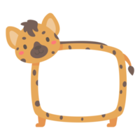 quadro de texto de desenho animado de animal selvagem bonito para crianças png