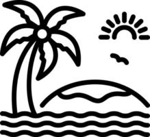 line icon for island vector