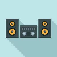 Modern stereo system icon, flat style vector