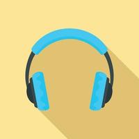 Headphones icon, flat style vector