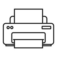 Office manager printer icon, outline style vector