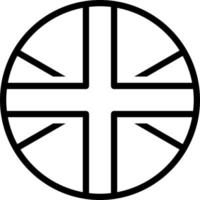 icono de línea para británico vector