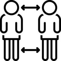 line icon for distance vector