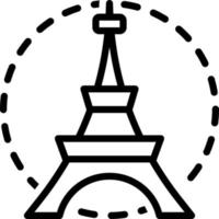 icono de línea para francés vector