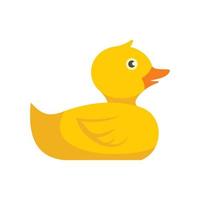 icono de pato de baño, estilo plano vector