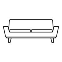 Soft sofa icon, outline style vector