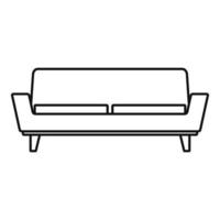 Soft sofa icon, outline style vector