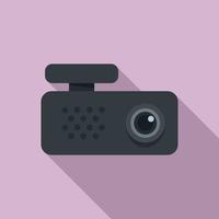 Car dvr recorder icon, flat style vector