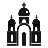 Christian church icon, simple style vector