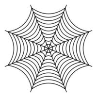 Nice spiderweb icon, outline style vector