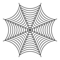 Nice spiderweb icon, outline style vector