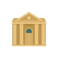 Courthouse institution icon, flat style vector