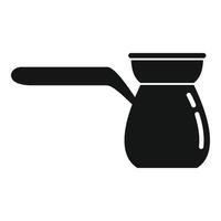 icono de olla de cocina de café, estilo simple vector