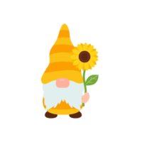 gnomos de desenhos animados vestindo um terno de abelha preto amarelo segurando doce mel. isolado no fundo png