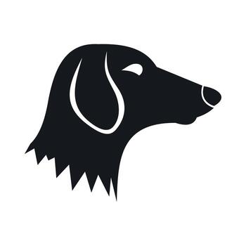 icono de perro salchicha, estilo simple vector