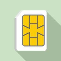 Lte sim card icon, flat style vector