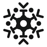 Frozen snowflake icon, simple style vector
