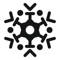 Frozen snowflake icon, simple style vector