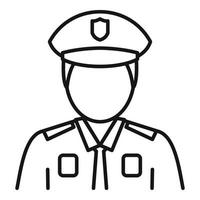 Indian policeman icon, outline style vector