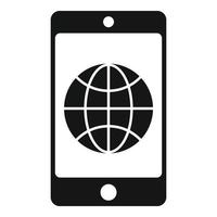 Smartphone translator icon, simple style vector