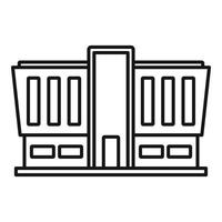 Mall building icon, outline style vector